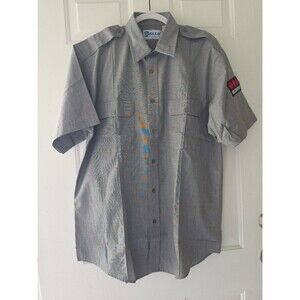 Men's Gray Galls Security Uniform Button Down Shirt L